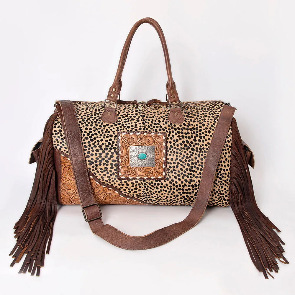 ADBG608A American Darling Hand Tooled Hair On Genuine Leather Women Bag Western Handbag Purse