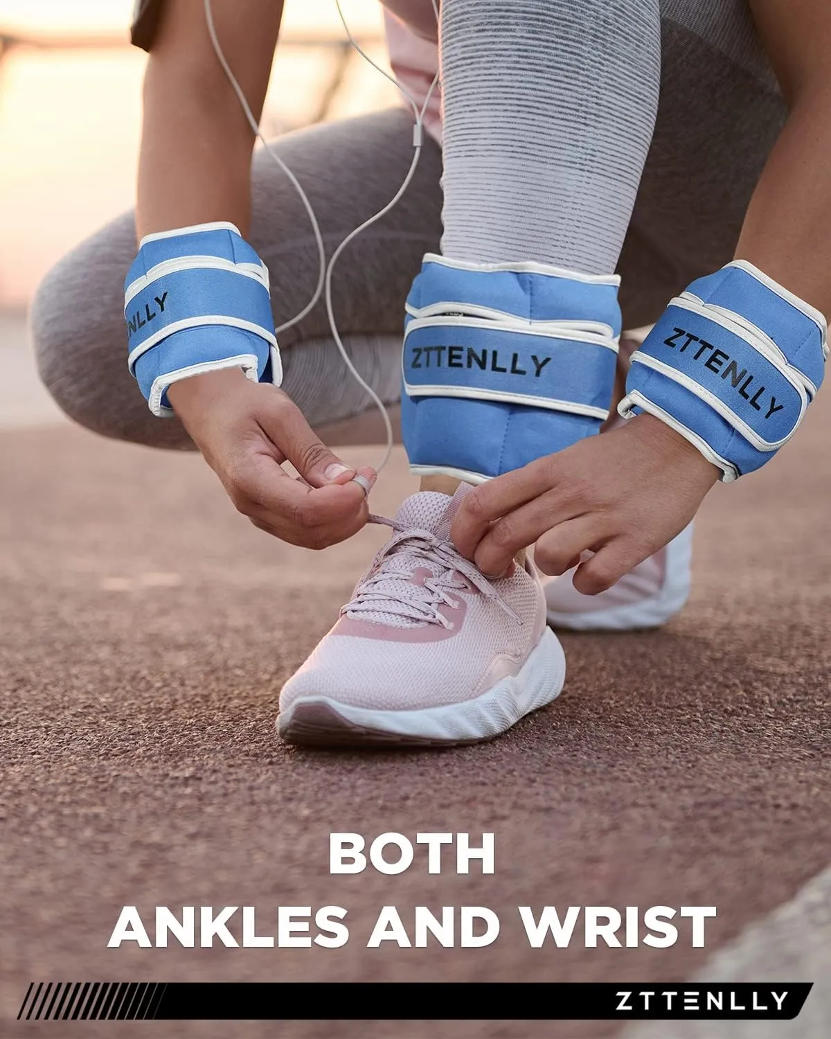 Adjustable Ankle Weights for Women Men and Kids | 1 Pair 5 10 15 18 20 Lbs Leg Wrist Ankle Weight Straps for Yoga, Walking, Running, Aerobics, Gym, Dance, Pilates, Cardio