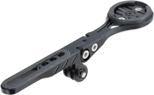 Adjustable Out Front Bike Mount for Garmin Edge Wahoo Elemnt Bryton Rider Stages Dash Compatible with Aero Integrated Handlebar,Gopro Combo Mount with Camera and Headlight