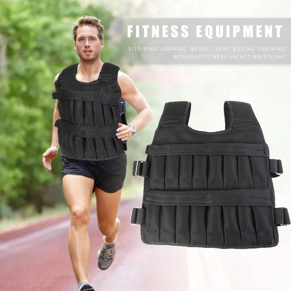 Adjustable Weight Vest Jacket for Running and Training - 3/15/20/35/50Kg Options