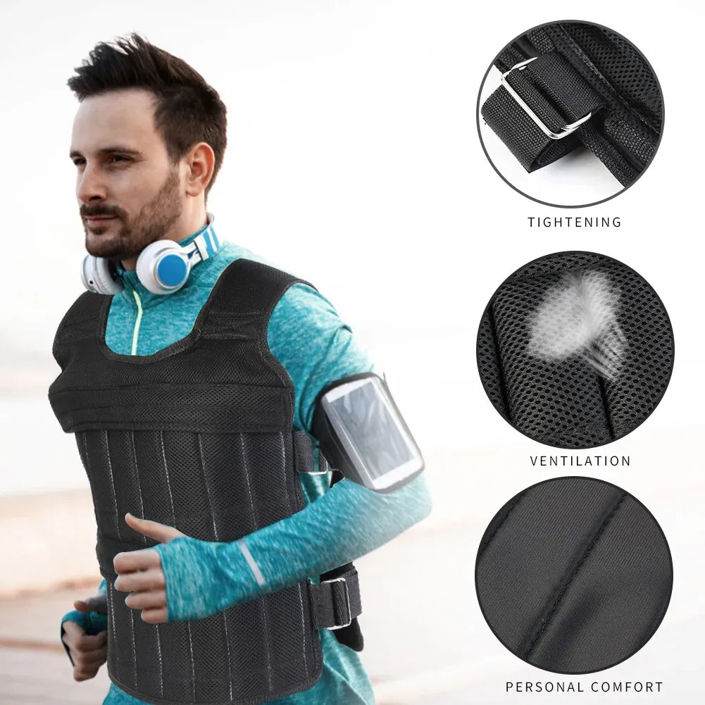 Adjustable Weight Vest Jacket for Running and Training - 3/15/20/35/50Kg Options