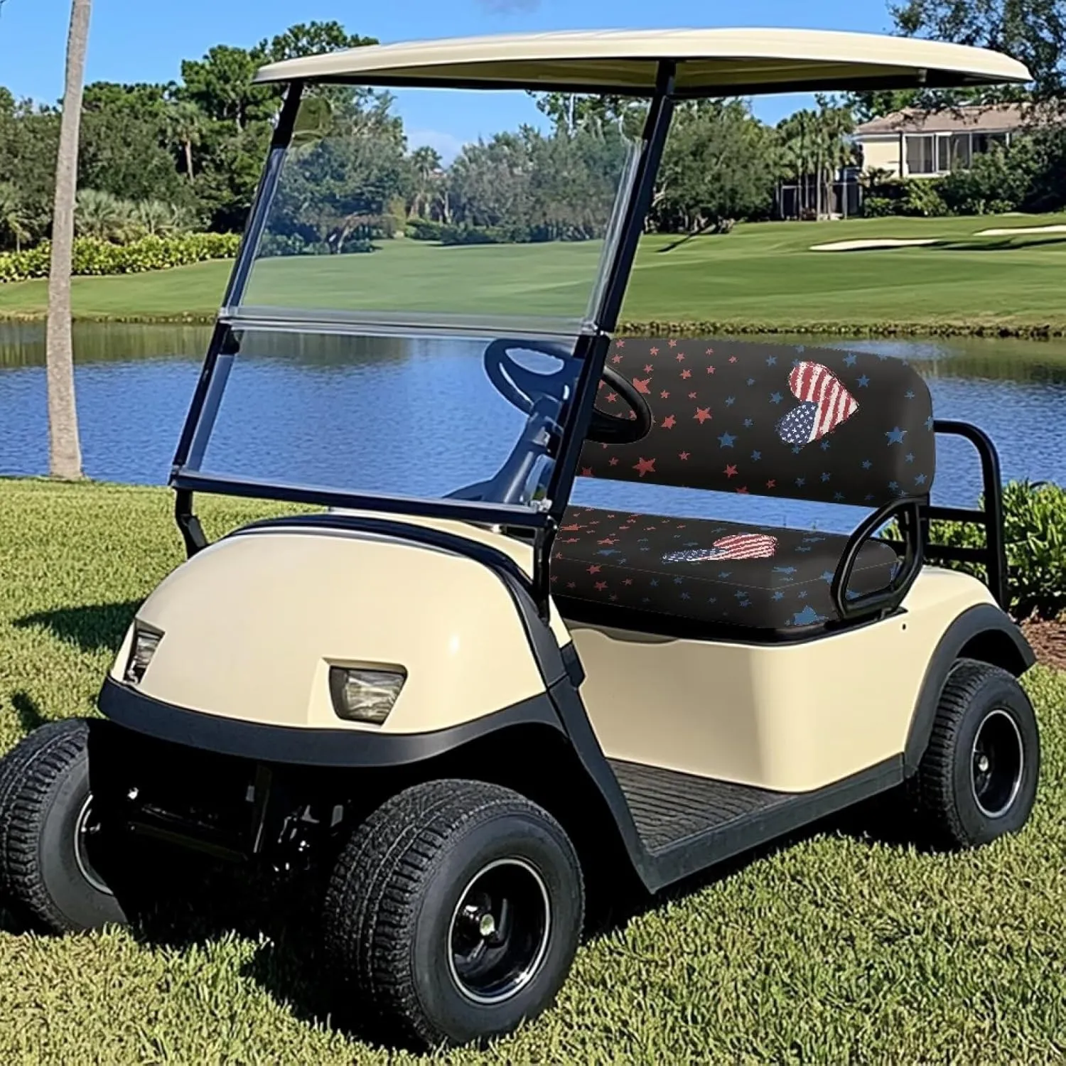 AFPANQZ Golf Cart Seat Cover for Summer - Breathable, Anti-Hot, Waterproof Easy to Install and Clean Golf Cart Blanket