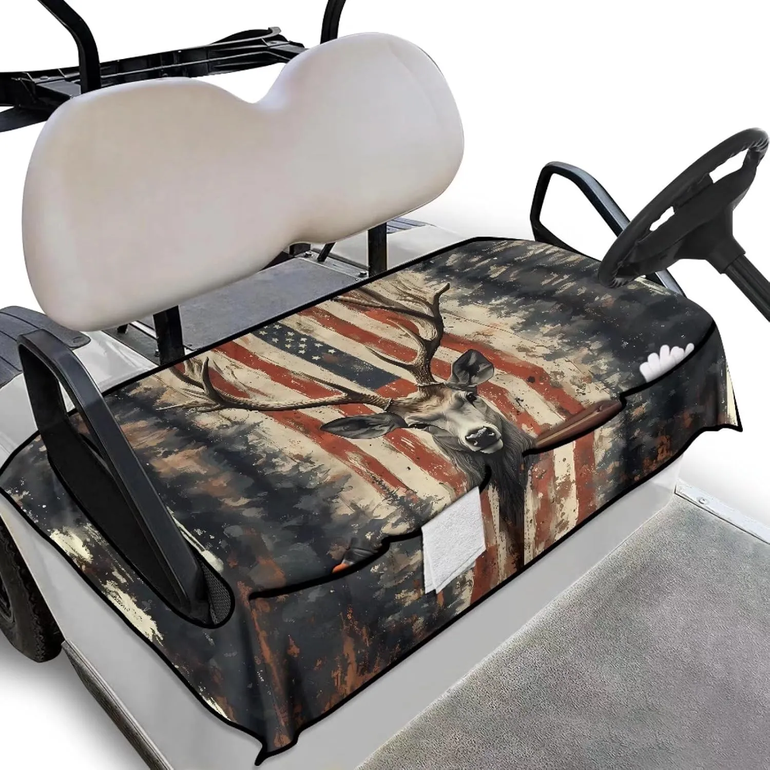 AFPANQZ Golf Cart Seat Cover with Pockets Golf Cart Seat Protecter Easy to Install Stay Cool Golf Cart Protect Cover