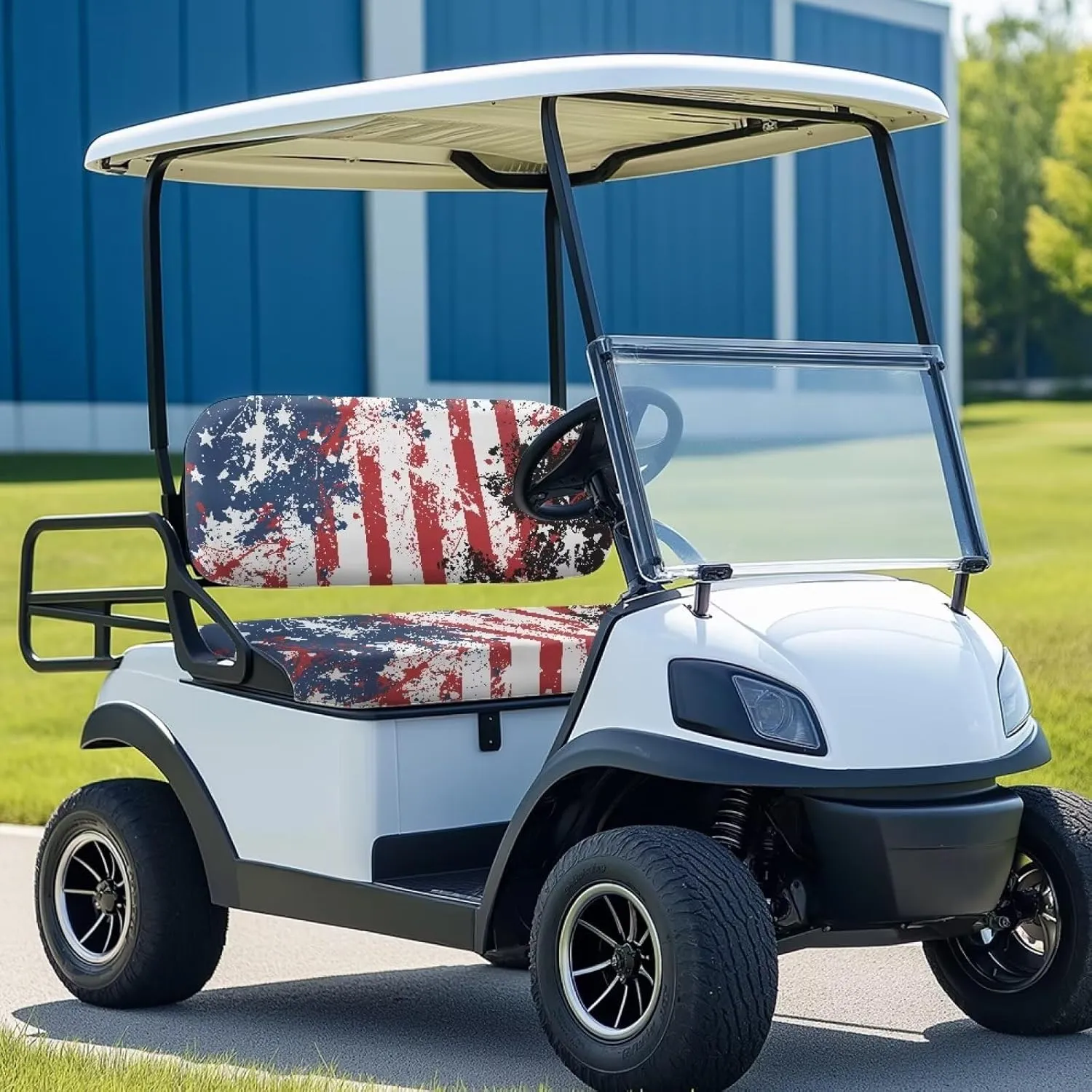 AFPANQZ Universal Golf Cart Seat Cover - Fits Most 2-Person Golf Carts Easy to Install, Club Car Decoration & Protection