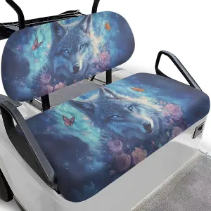 AFPANQZ Universal Golf Cart Seat Cover - Fits Most 2-Person Golf Carts Easy to Install, Club Car Decoration & Protection