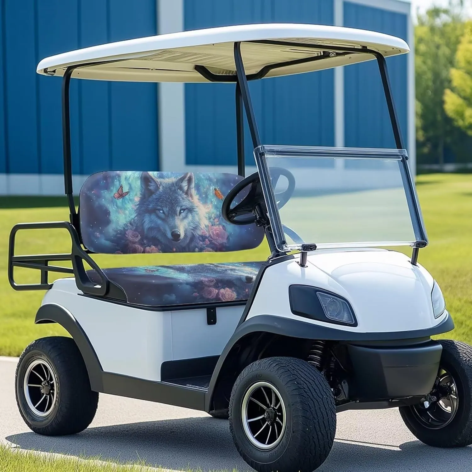 AFPANQZ Universal Golf Cart Seat Cover - Fits Most 2-Person Golf Carts Easy to Install, Club Car Decoration & Protection