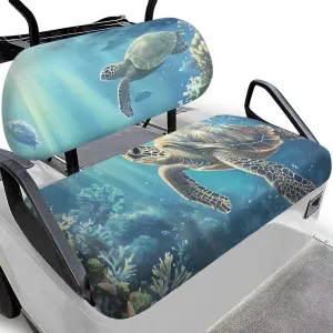 AFPANQZ Universal Golf Cart Seat Cover - Fits Most 2-Person Golf Carts Easy to Install, Club Car Decoration & Protection