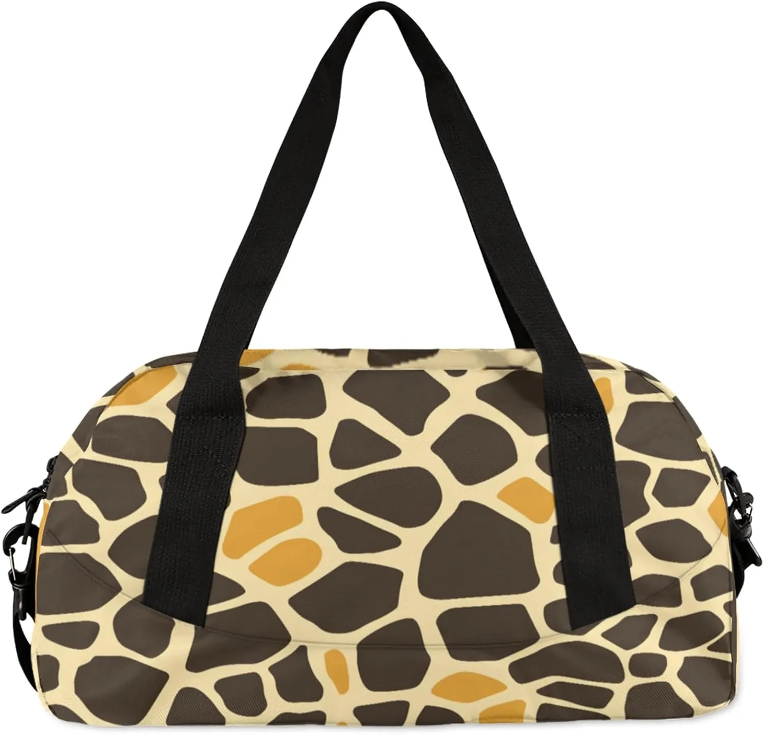 African Giraffe Kids Duffel Bag Lightweight Waterproof Sports Gym Bag with Front Zipper Pocket Foldable Weekender Overnight Bag for School Practice Gymnastic Ballet