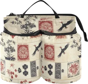 Airport Cup Holder Free Hand Chinese Style Elements Elegant Red Beige Attachment Cup Holder Travel Accessories Gift Drink Beverages Caddy Coffee