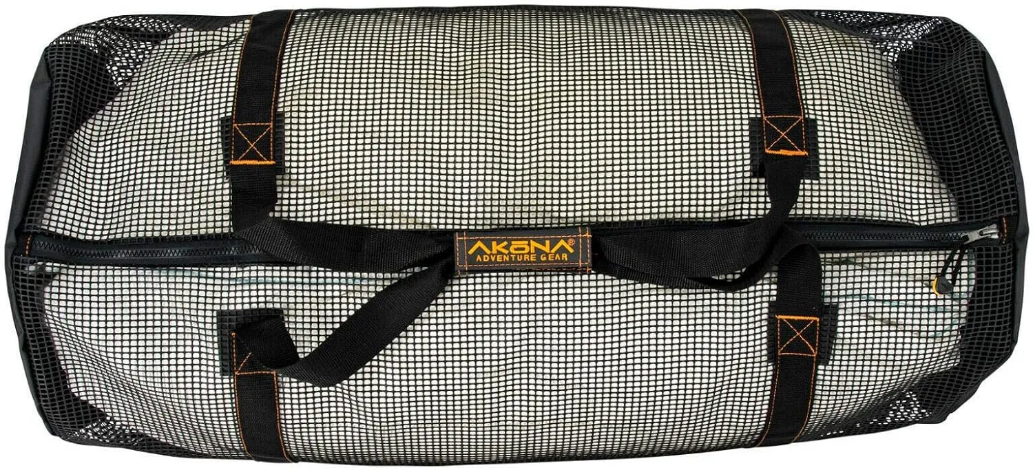 AKONA Caspian DX. A deluxe Mesh Duffel Bag with PVC Coated Mesh for all Water Sports Activities