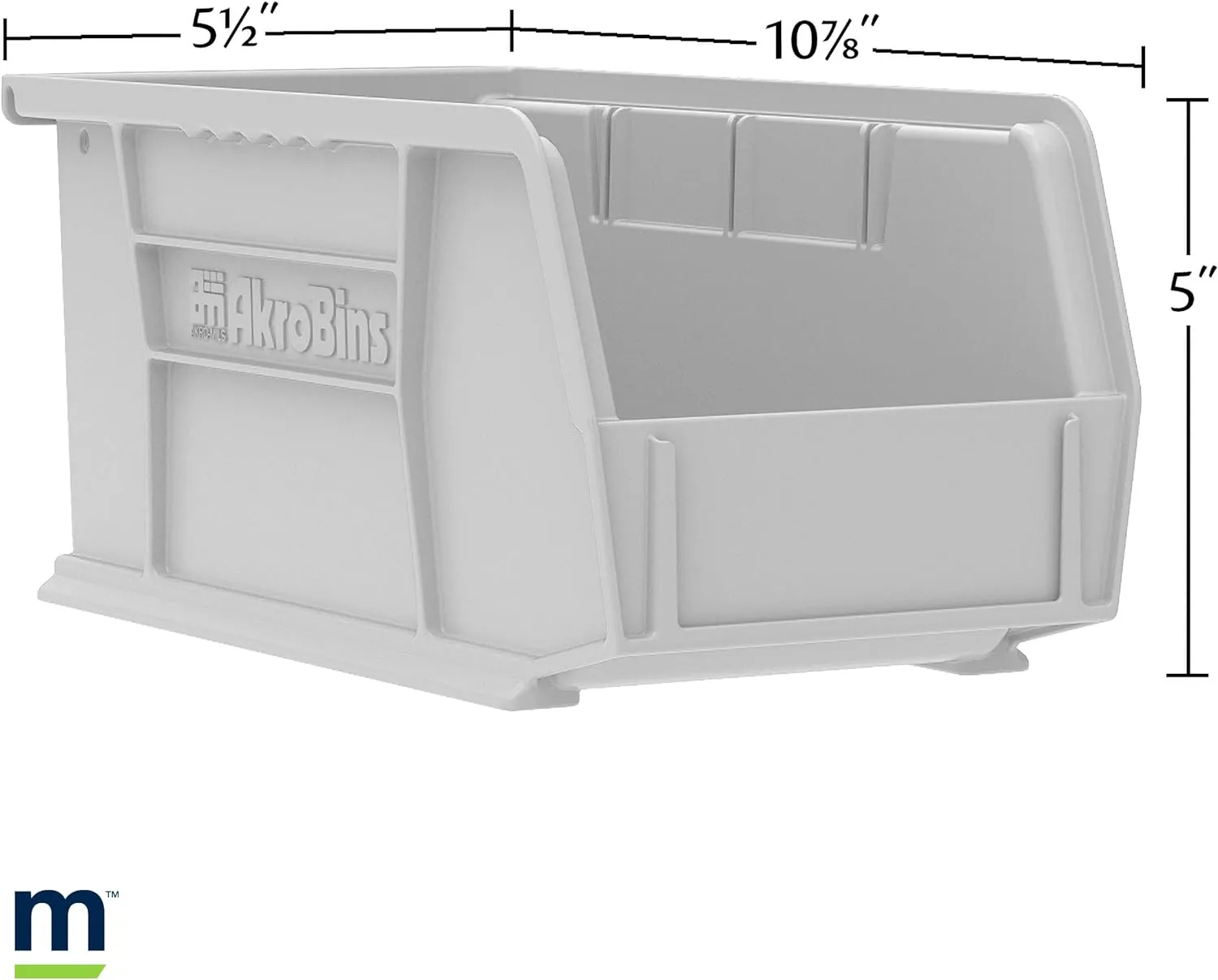Akro-Mils 30230 AkroBins Plastic Storage Bins, Space-Saving Stackable Bins for Garage, Pantry, Craft Organization, 11-Inch x 5-Inch x 5-Inch, Blue, 12-Pack