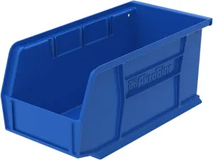 Akro-Mils 30230 AkroBins Plastic Storage Bins, Space-Saving Stackable Bins for Garage, Pantry, Craft Organization, 11-Inch x 5-Inch x 5-Inch, Blue, 12-Pack