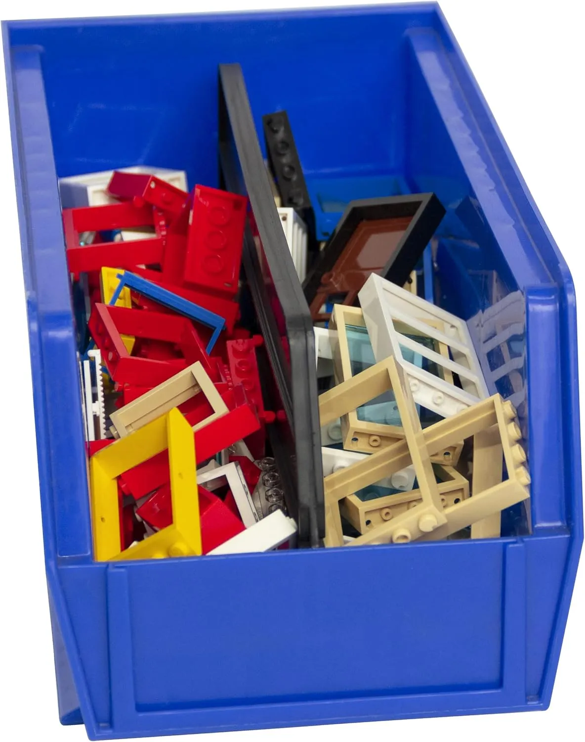 Akro-Mils 30230 AkroBins Plastic Storage Bins, Space-Saving Stackable Bins for Garage, Pantry, Craft Organization, 11-Inch x 5-Inch x 5-Inch, Blue, 12-Pack