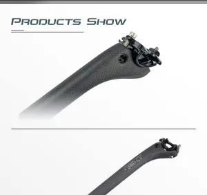 Alfa Pasca Mountain Bike Drop Seatpost Carbon Fiber Seat Post 3K Glossy/Matte 27.2/30.8/31.6 350/400mm