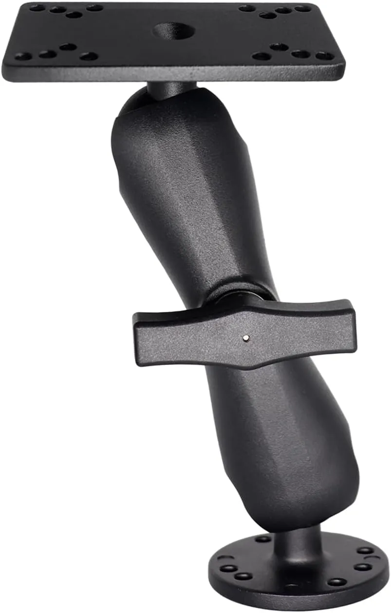 Aluminum 1.5" Ball Fish Finder Mount for Hummingbird Helix 5,7, etc., C Size Universal Marine Electronics Mount, Compatible with RAM, Arkon, iBolt and More