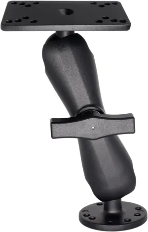 Aluminum 1.5" Ball Fish Finder Mount for Hummingbird Helix 5,7, etc., C Size Universal Marine Electronics Mount, Compatible with RAM, Arkon, iBolt and More