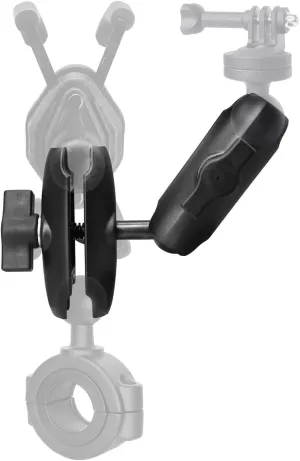 Aluminum 2-in-1 Double Socket Arm with 1" Ball, Compatible with RAM Mount, iBolt 1 inch/B Size / 25mm Ball Accessories, 360 Degree Rotation, Adjustable Dual Mount Arm