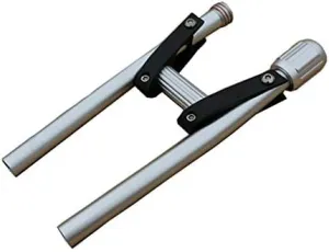 Aluminum Alloy Folding Handlebar Folding Bike Bicycle Handlebar Cycling Parts Horizontal Bar Bicycle Folding Electric Bicycle Folding Handlebar, Silver & black