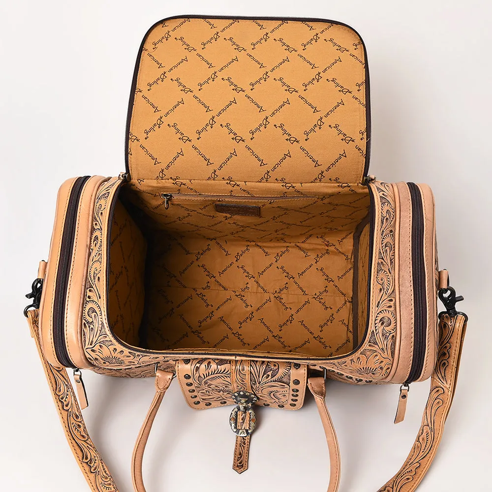 American Darling ADBG1305 Duffel Hand Tooled Genuine Leather Women Bag Western Handbag Purse