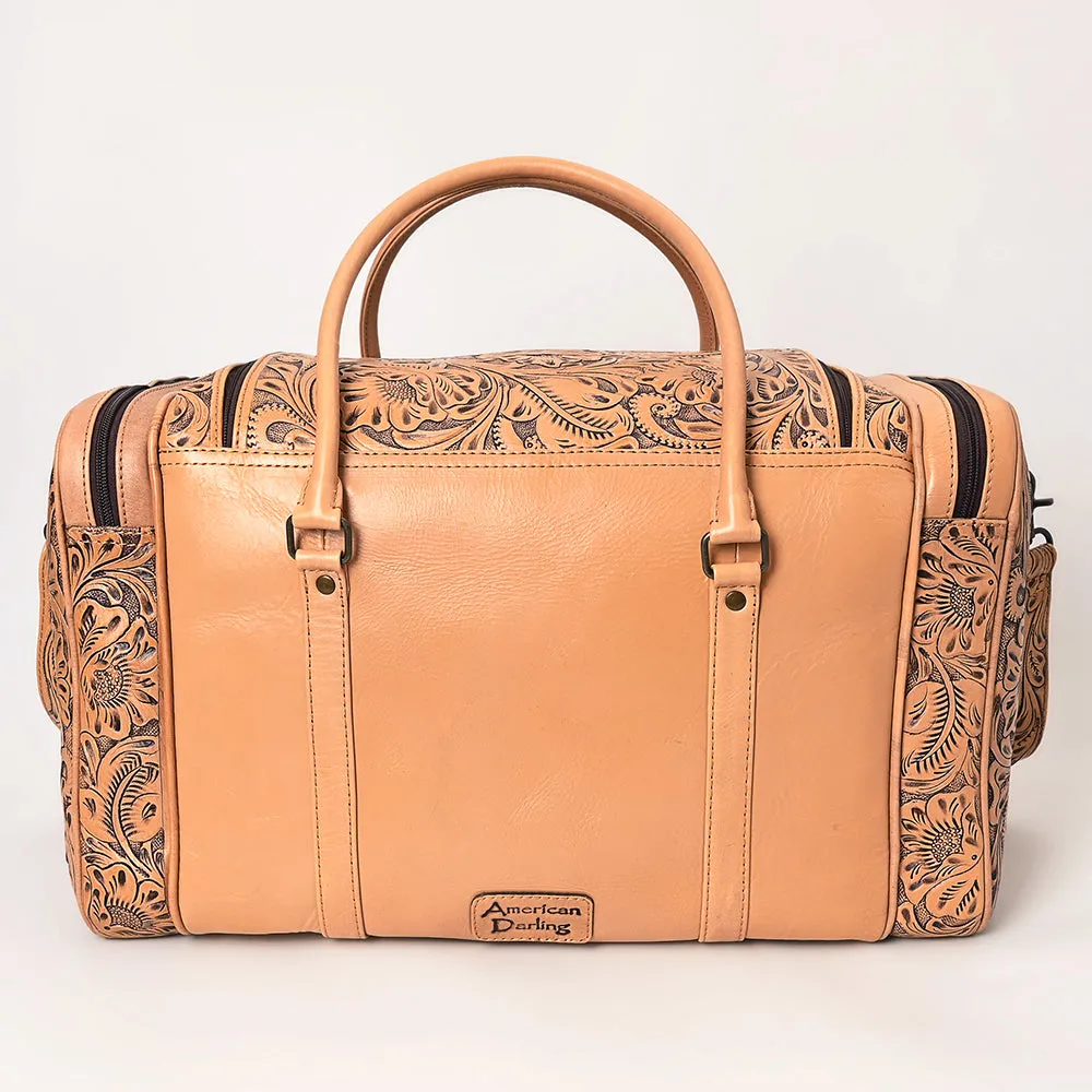 American Darling ADBG1305 Duffel Hand Tooled Genuine Leather Women Bag Western Handbag Purse