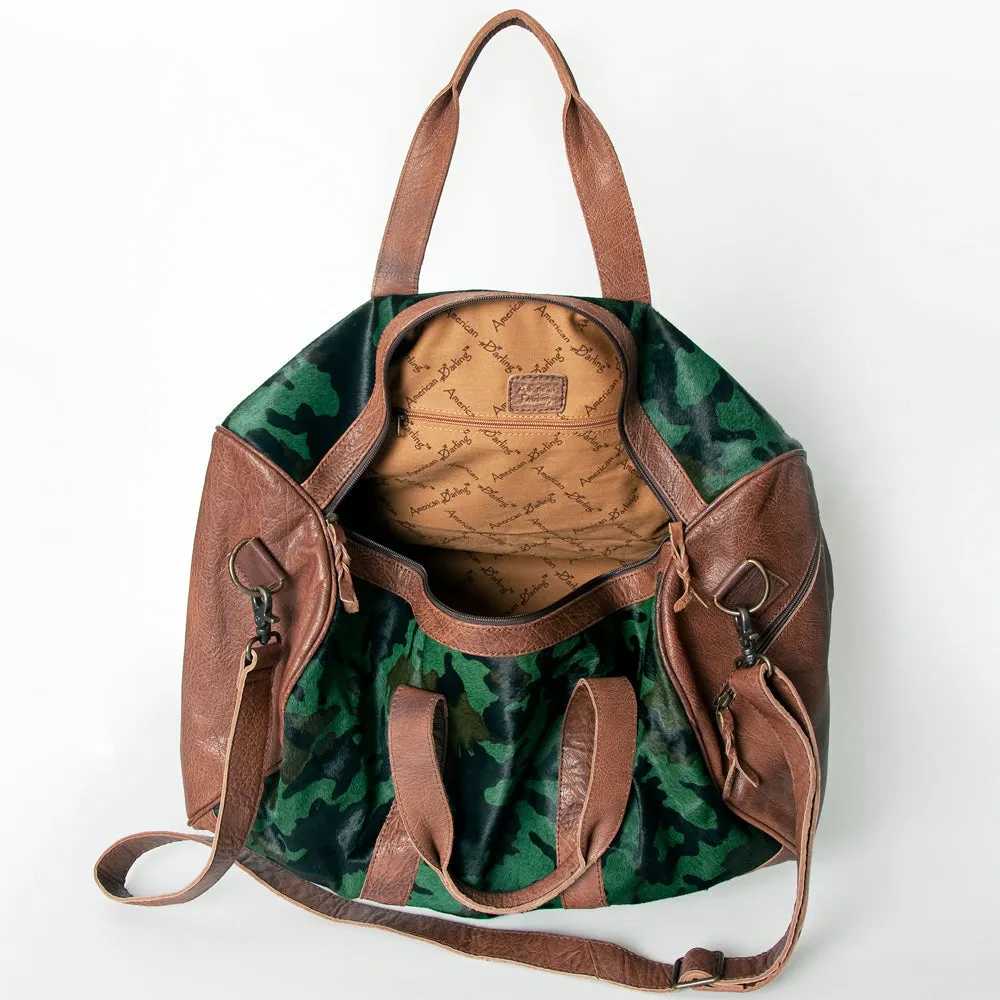 American Darling ADBGS174B Duffel Hair On Genuine Leather women bag western handbag purse