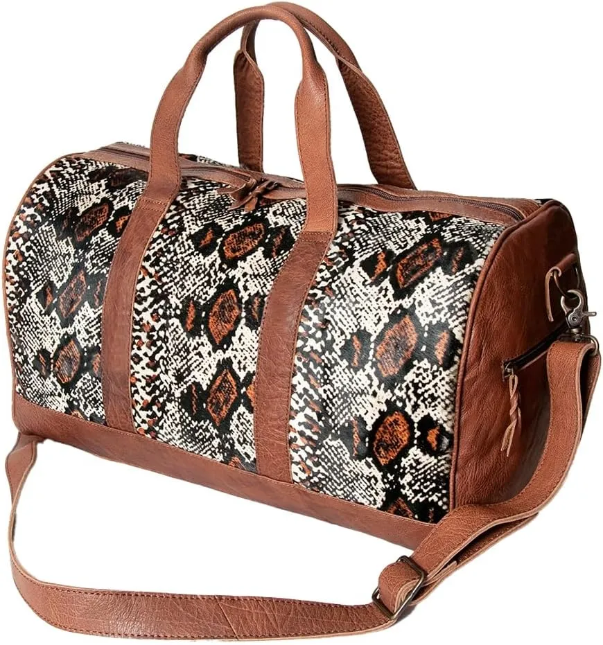 American Darling Duffel Hair On Genuine Leather Western Women Bag | Handbag | Leather Duffle Bag | Weekend Bag | Travel Duffel Bags | Duffel Bag for Women