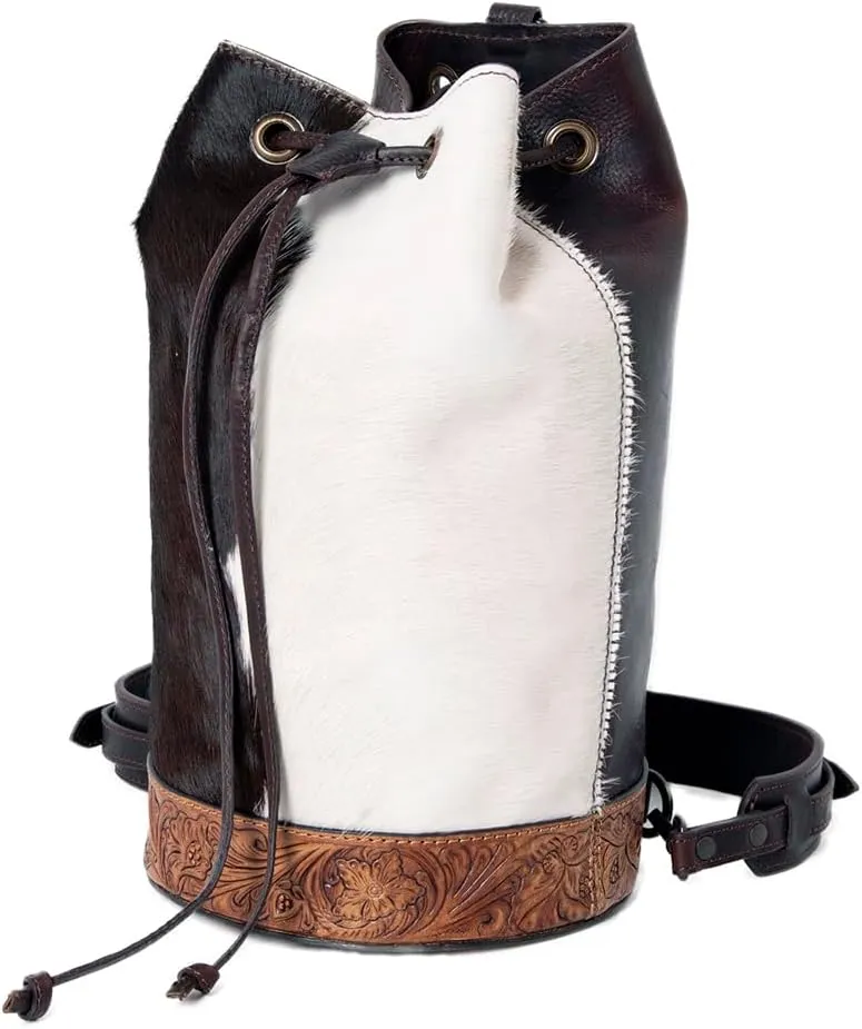 American Darling Duffel Hand Tooled Hair on Genuine Leather Western Women Bag | Leather Duffle Bag | Weekend Bag | Travel Duffel Bags
