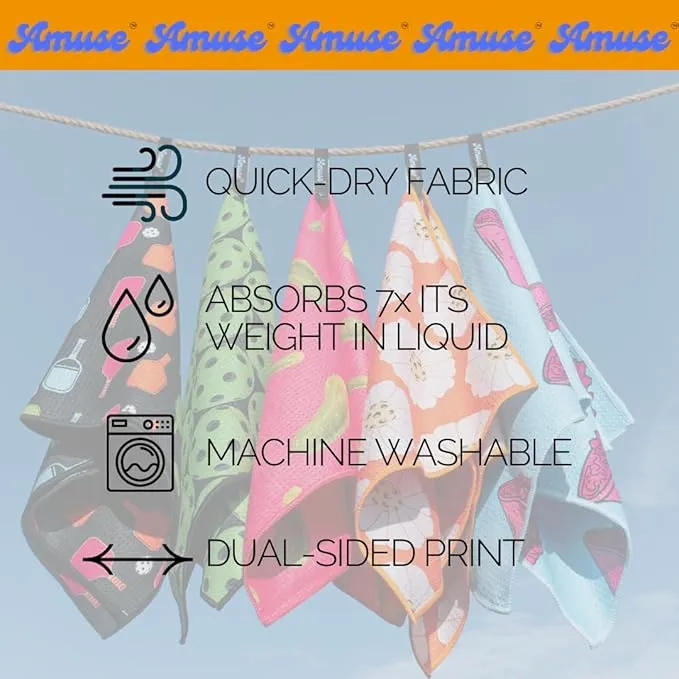 Amuse Sweat Towel - Cooling Pickleball and Golf Towels for Men and Women - Sports Gear Essentials and Bag Accessories – Funny Kitchen Gifts with Cool Balls Design (Pickleball- Balls)