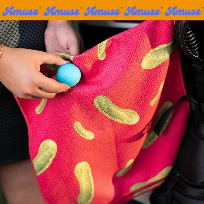 Amuse Sweat Towel - Cooling Pickleball and Golf Towels for Men and Women - Sports Gear Essentials and Bag Accessories – Funny Kitchen Gifts with Cool Balls Design