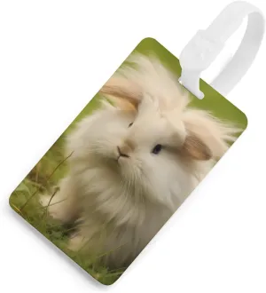 Angora Rabbit Luggage Tags for Travel Bag Cute Suitcase Identify Labels Baggage Tag