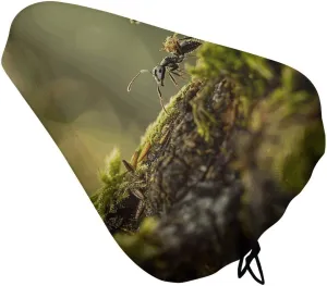 Ant Carrying Food Bike Seat Cover for Men Women Water Repellent Exercise Bike Seat Cushion Adjustable Bicycle Seat for Outdoor Biking