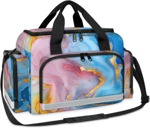 Anti-Scratch Duffle Bag for Travel 25x17.7x11.2 Inch - Waterproof Duffel Bag for Camping Fitness, Durable EMS Gear for First Responders Attractive Marble Pattern