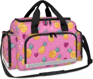 Anti-Scratch Duffle Bag for Travel 25x17.7x11.2 Inch - Waterproof Duffel Bag for Camping Fitness, Durable EMS Gear for First Responders Little Pineapples