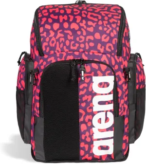 ARENA Spiky III Backpack 45 Swimming Athlete Sports Gym Rucksack Large Training Gear Equipment Swim Bag for Men and Women, 45 Liters, Violet/Geranium