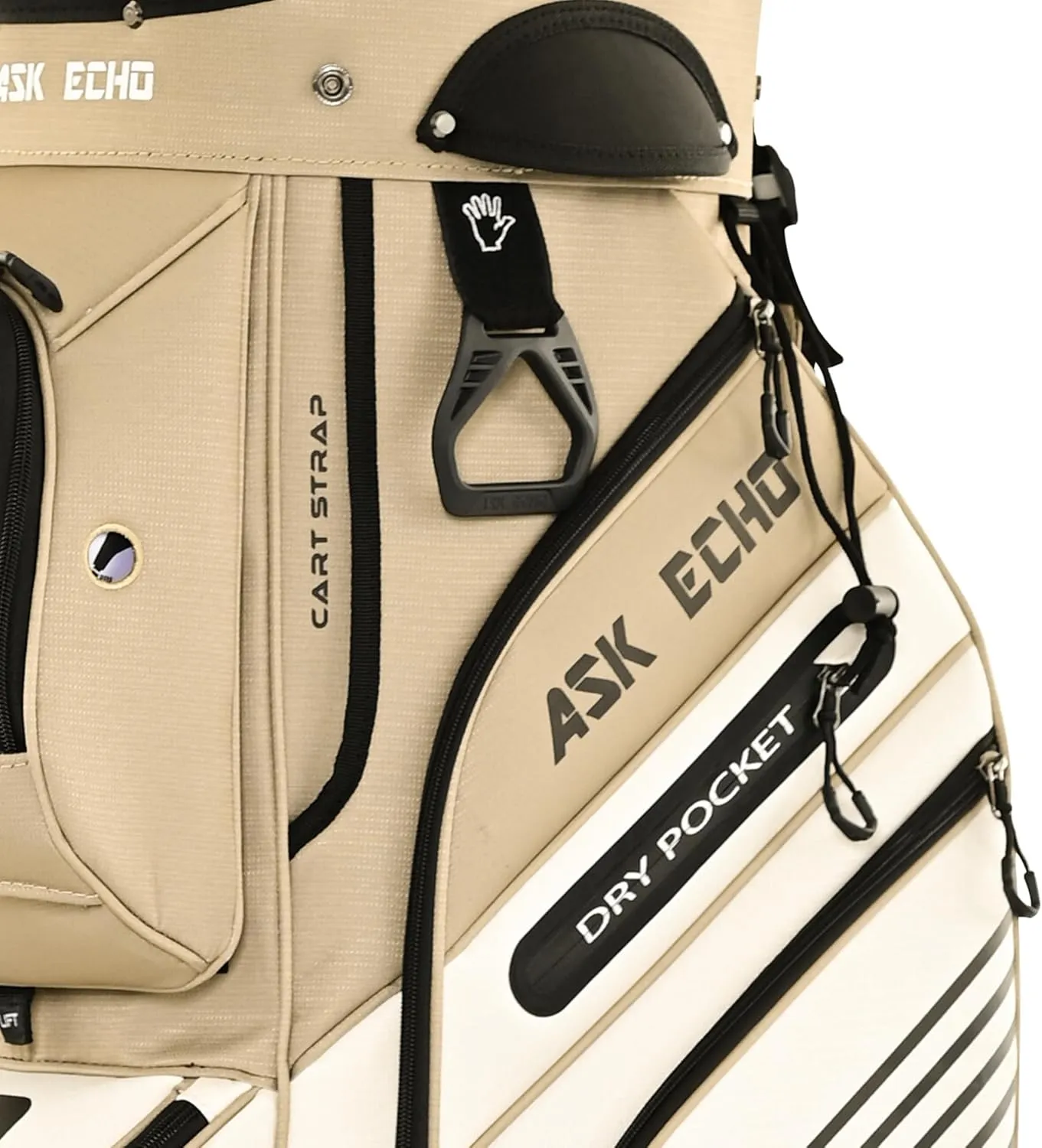 ASK ECHO 2024 T-Lock Golf Cart Bag with 14 Way Organizer Divider Top, Premium Cart Bag