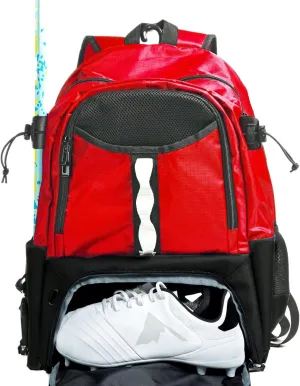 Athletico Turf Extra Large Lacrosse Backpack - Holds Lacrosse & Field Hockey Equipment - Two Stick Holders, Separate Cleats Compartment