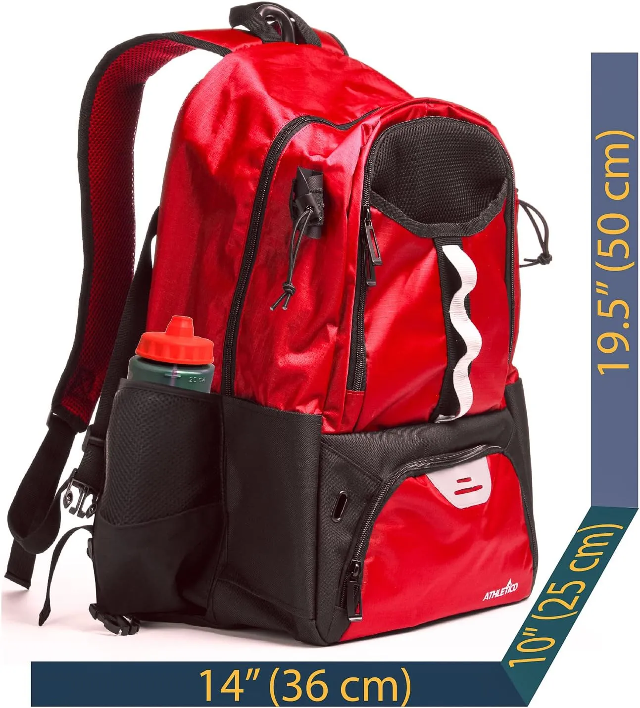 Athletico Turf Extra Large Lacrosse Backpack - Holds Lacrosse & Field Hockey Equipment - Two Stick Holders, Separate Cleats Compartment