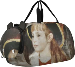 Auguste Renoir Prints Little Irene Boys Carry on Duffel Bag Overnight Bags Toddler Girls Tote Duffle Bags Travel Duffle Bag for Kids