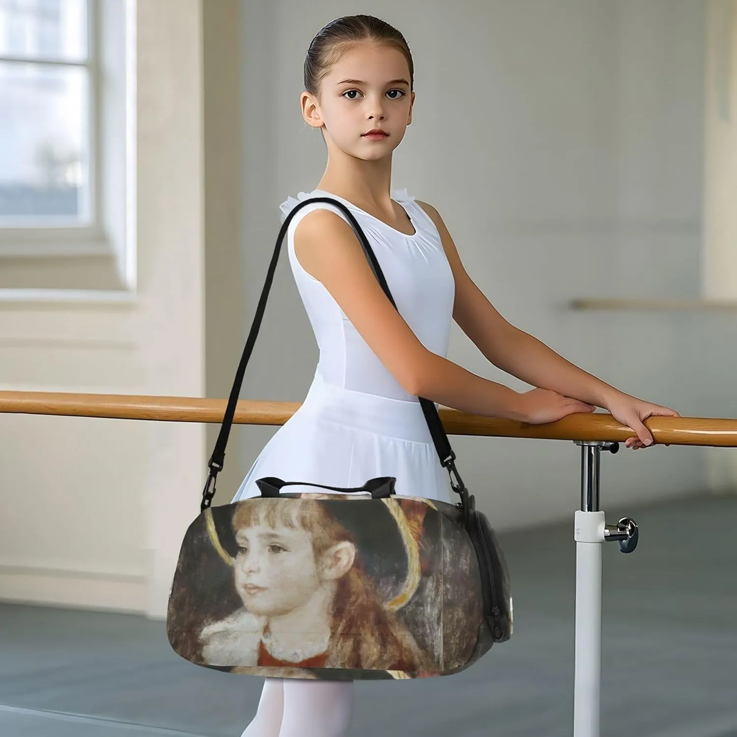 Auguste Renoir Prints Little Irene Boys Carry on Duffel Bag Overnight Bags Toddler Girls Tote Duffle Bags Travel Duffle Bag for Kids