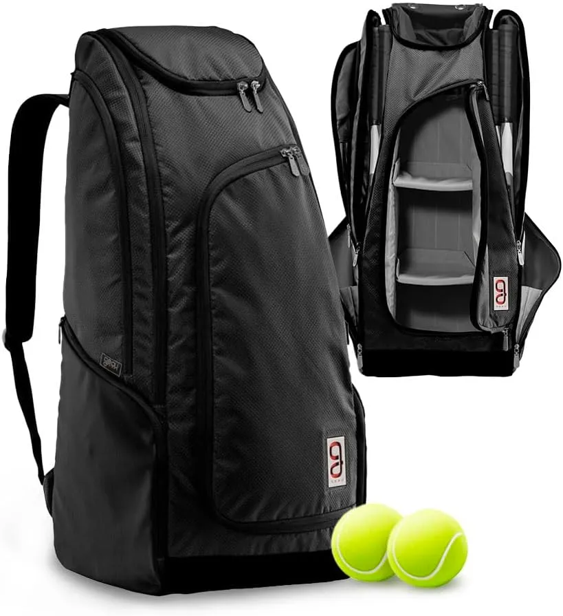 Axiom 9-Pack Racquet Bag 2.0 - Large Men's Tennis Bag 9 Racquet Capacity, Adjustable Dividers, Leakproof Shoe Pocket, Durable Materials, Perfect Tennis Gifts for Men & Pro Players