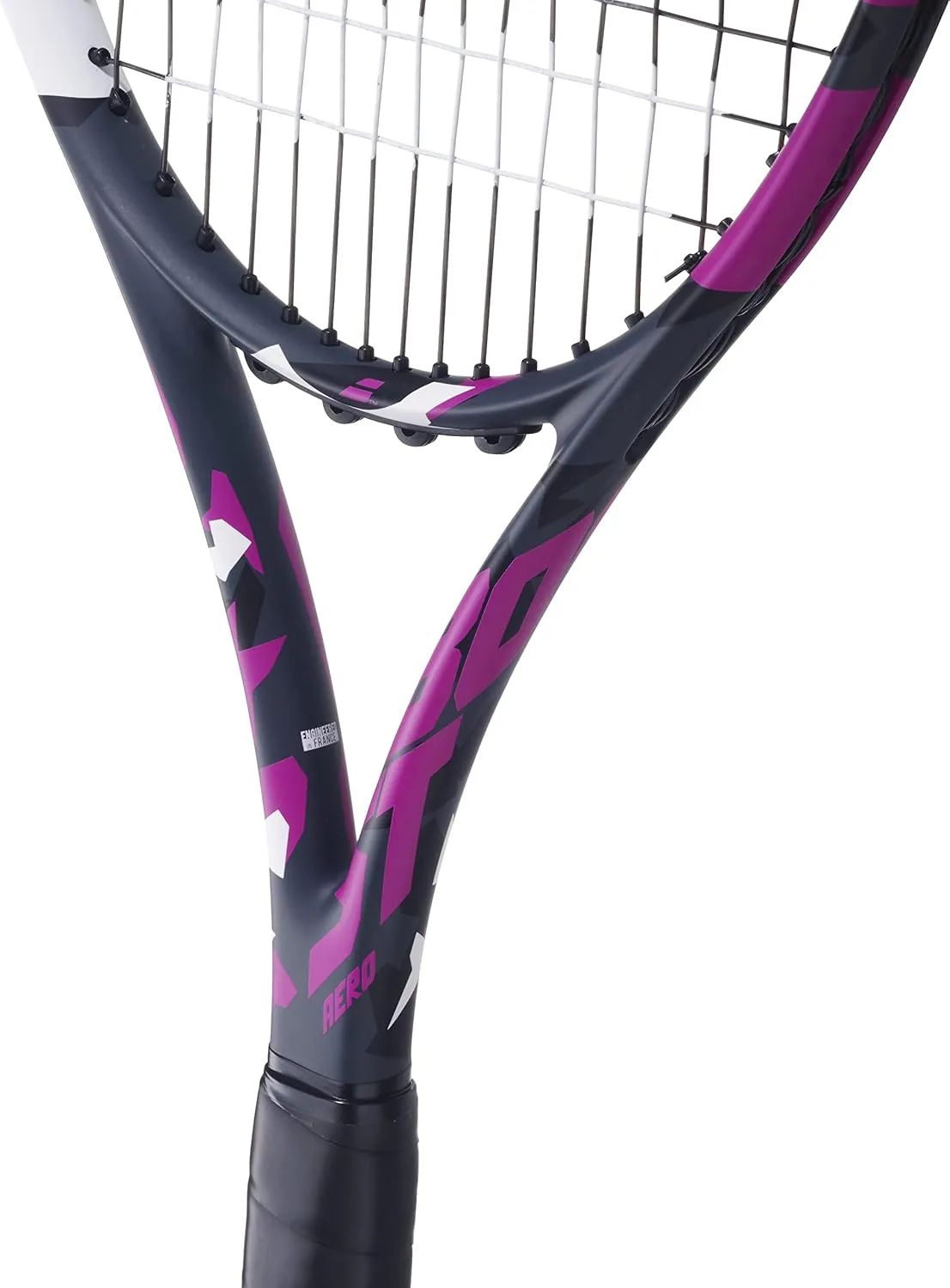 Babolat Boost Aero Tennis Racquet (Pink) Strung with White Babolat Syn Gut at Mid-Range Tension