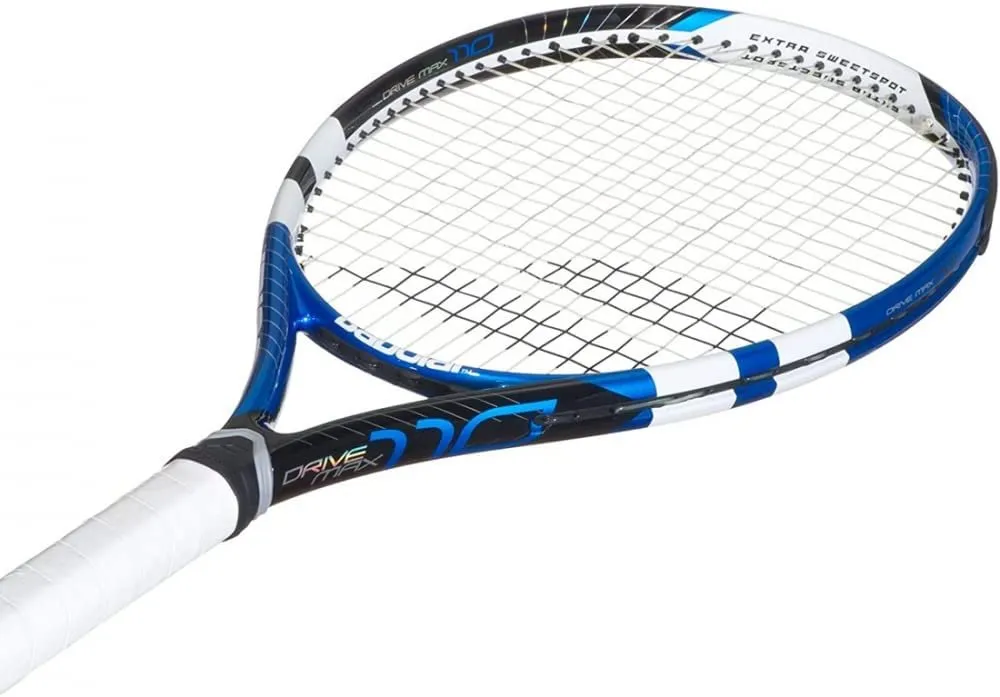 Babolat Drive Max 110 Pre-Strung Tennis Racquet Bundled with an RH3 Club Essential Tennis Bag in Your Choice of Color