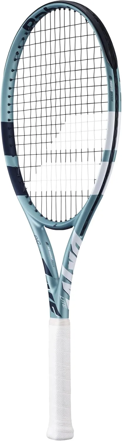 Babolat Evo Drive Lite 2nd Gen Tennis Racquet (Blue) Strung with 16g Syn Gut at Mid-Range Tension