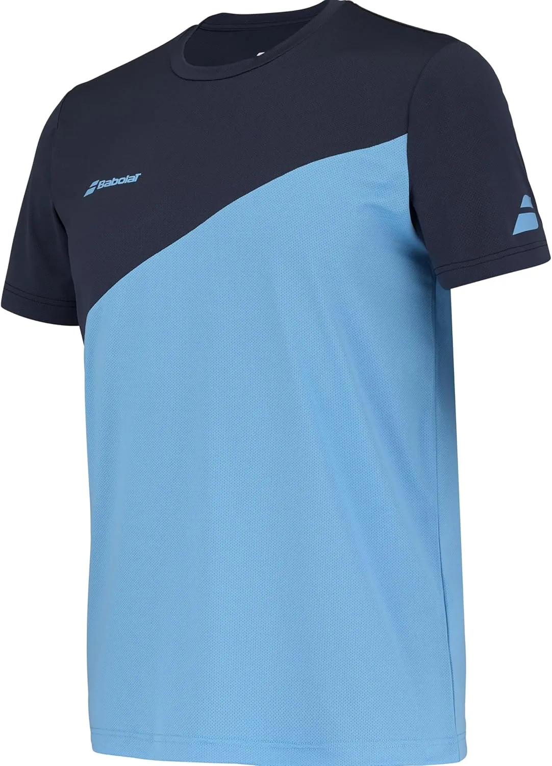 Babolat Men's Drive Crew Neck Tennis Training Tee (Drive Blue)
