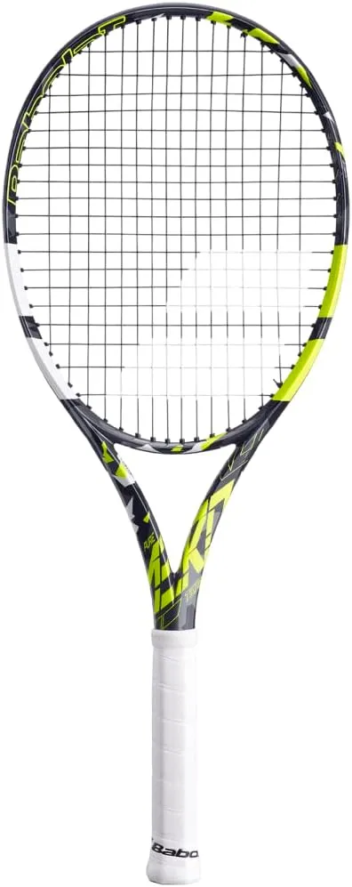 Babolat Pure Aero Team Tennis Racquet (7th Gen) Strung with 16g Syn Gut at Mid-Range Tension
