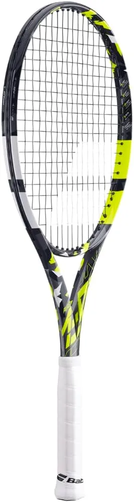 Babolat Pure Aero Team Tennis Racquet (7th Gen) Strung with 16g Syn Gut at Mid-Range Tension