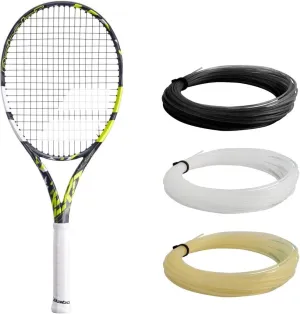 Babolat Pure Aero Team Tennis Racquet - Strung with 16g White Syn Gut at Mid-Range Tension (4 3/8" Grip)