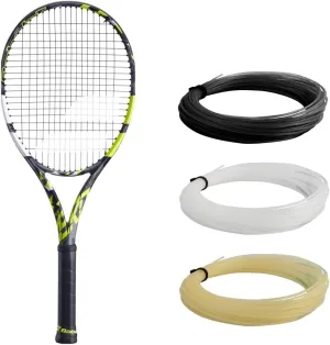Babolat Pure Aero Tennis Racquet - Strung with 16g White Babolat Syn Gut at Mid-Range Tension (4 1/8" Grip)