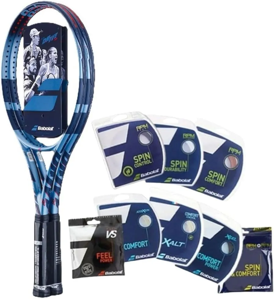 Babolat Pure Drive 98 11th Gen 2 Pack Tennis Racquet, Choice of String and Tension (4 1/4)