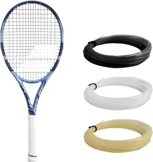 Babolat Pure Drive Plus 11th Gen Tennis Racquet Strung with 16g Syn Gut at Mid-Range Tension